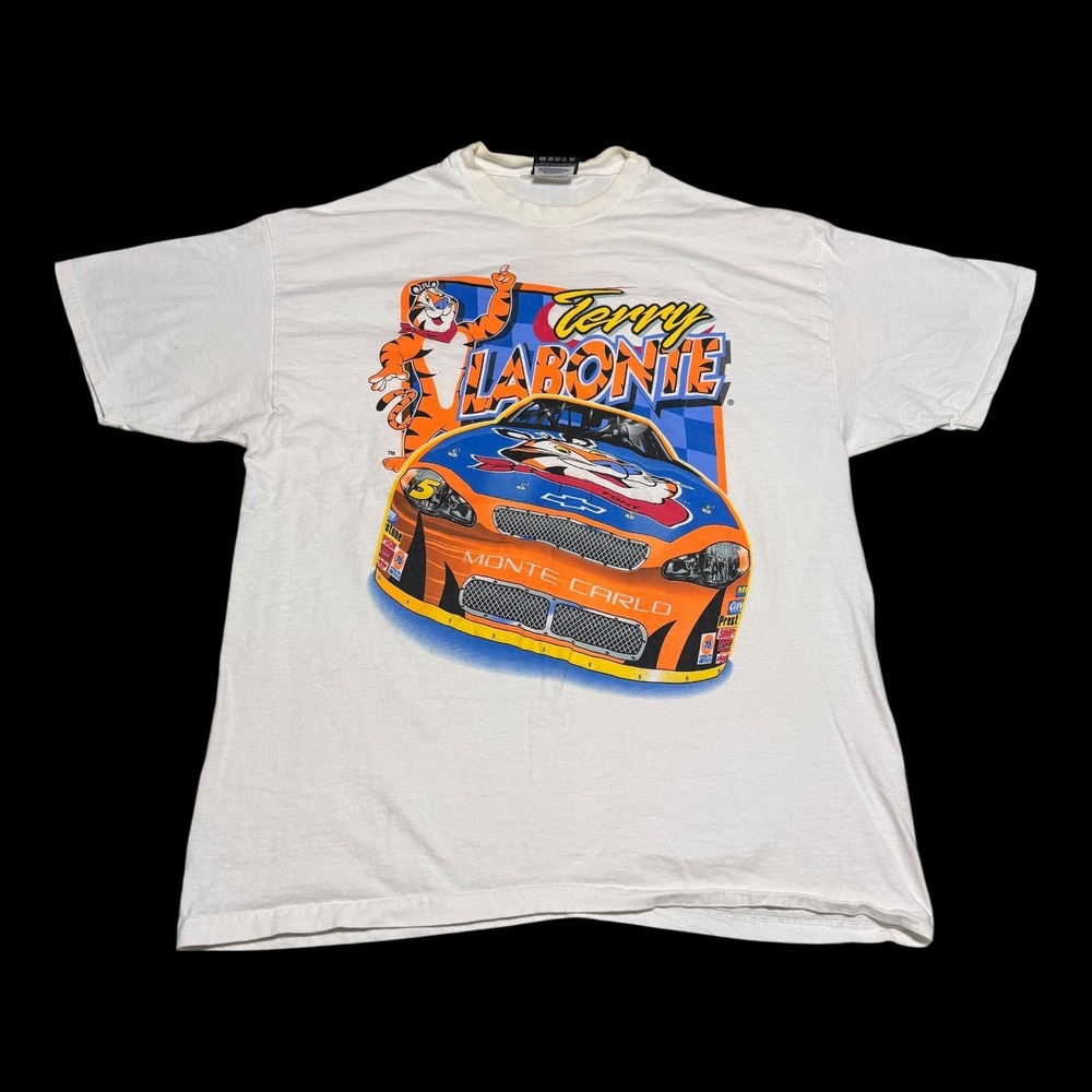 2002 Chase Authentics Terry Labonte Kellogg's Tony Tiger Shirt Men's XL FLAWS